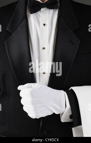 1 paio uomo donna guanti bianchi in cotone con dita intere alta etichetta  elastica camerieri driver