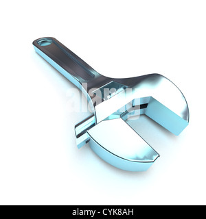 Un colorato rendering 3d Chiave regolabile illustrazione Foto Stock