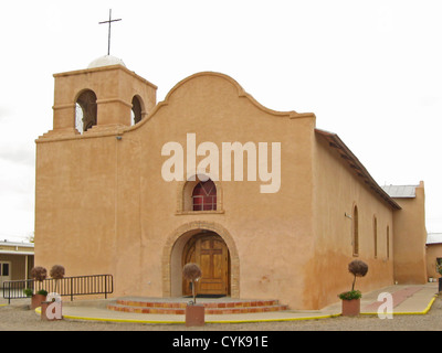 San Jose chiesa cattolica, situato a 317 Joesphine Street (angolo di Josephine e San Jose) in La Mesa, Nuovo Messico. Costruito Foto Stock