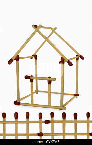 Partite organizzate in forma di casa, 3d Foto Stock