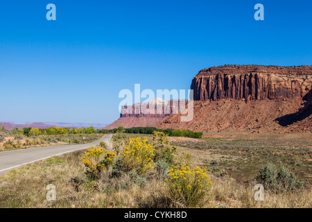 Noi 211 Scenic Byway nello Utah, designato come Indian Creek Corridoio Scenic Byway Foto Stock