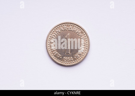 Una moneta jugoslavo Foto Stock