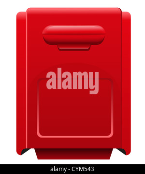 Icona di cassetta postale illustrazione isolati su sfondo bianco Foto Stock
