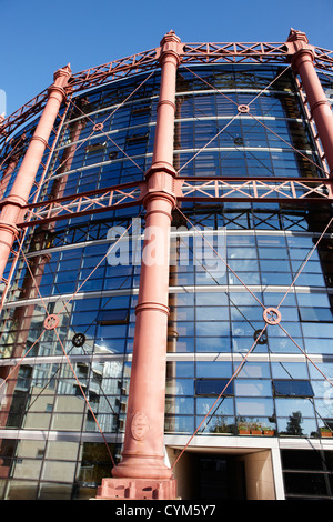 Le officine del gas edificio complesso di appartamenti situato nel gasometro ricondizionato a Dublino Repubblica di Irlanda Foto Stock