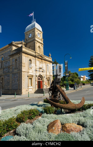 Il vecchio elemento di ancoraggio nella città di Albany. Foto Stock