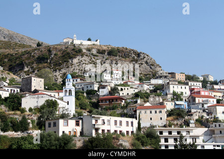 Dhermi nell'Albania meridionale Foto Stock