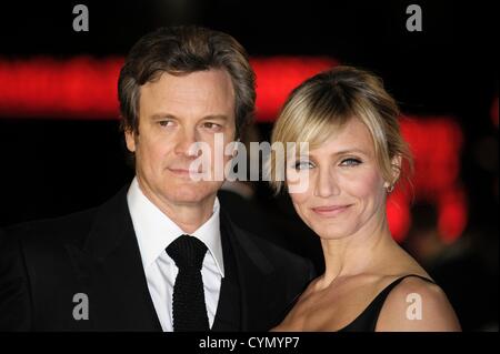 Cast assiste Premiere mondiale di Gambit su 07/11/2012 all'Impero, Leicester Square, Londra. Persone nella foto: Cast Cameron Diaz e Colin Firth.. Foto di Julie Edwards Foto Stock