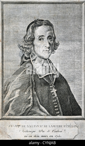 Francois Fenelon (1651-1715). Arcivescovo francese, teologo e scrittore. Incisione, 1699. Foto Stock