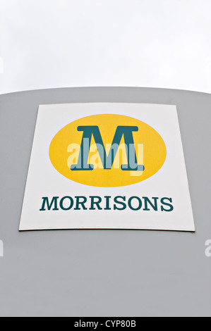 Un supermercato Morrisons segno Foto Stock