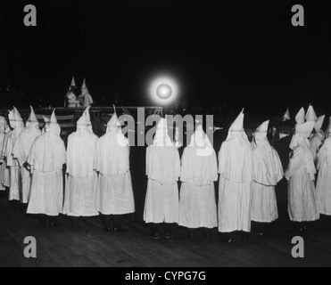 Ku Klux Klan incontro, New York, Stati Uniti d'America circa 1924 Foto Stock
