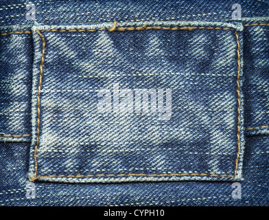 Vuoto etichetta jeans Foto Stock