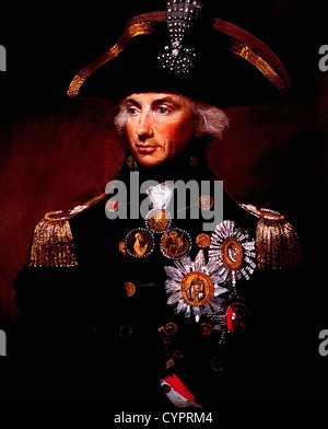 Horatio Nelson (1758-1805), ammiraglio inglese, ritratto da Francis Lemuel Abbott, 1798 Foto Stock