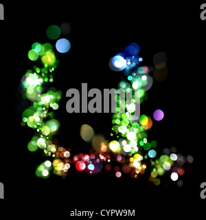 Luci a forma di lettere Foto Stock