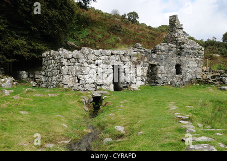 St Cybi ben e Cottage Llangybi Gwynedd in Galles Cymru REGNO UNITO GB Foto Stock