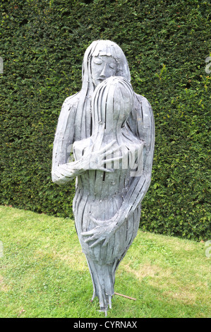 Acciaio zincato sculture raffiguranti William Shakespeare Lady Macbeth, England, Regno Unito Foto Stock