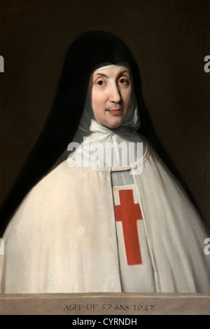 Ritratto di Madre Marie Angelique Arnauld 1591-1661 la Badessa di Port Royal 1648 Philippe de Champaigne 1602-1674 barocco francese Foto Stock