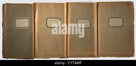 Quattro album fotografici di un'agenzia fotografica del 3° Reich, immagini di grande formato con descrizioni quattro album fotografici di grande formato (30 x 43 cm) per un totale di circa 730 foto di qualità eccezionale, soprattutto in formato 18 x 24 cm, incollate e commentate. Foto molto impressionanti del periodo del terzo Reich, con politico, militare (campagne contro Polonia, Francia, ecc.), arti, sport e film immagini. Ispezione consigliata. Un interessante gruppo con foto di qualità,storico,storico,anni trenta,anni trenta,XX secolo,NS,nazional socialismo,nazismo,th,Additional-Rights-Clearences-non disponibile Foto Stock