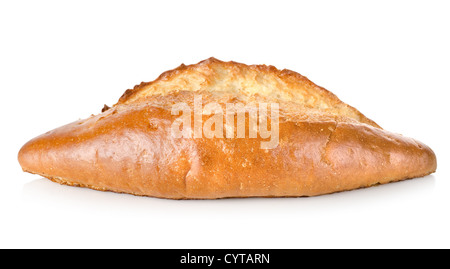 Lunga cotta focaccia isolati su sfondo bianco Foto Stock