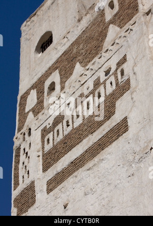 Edificio tradizionale anteriore, Sanaa, Yemen Foto Stock