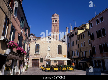 San Toma chiesa e Campo San Toma San Polo sestier Venezia Veneto Italia Foto Stock