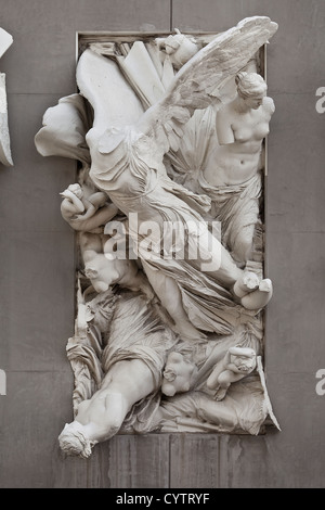 Ian potter museo on Swanston Street Melbourne Victoria Australia au statua classica architettura Christine O'Loughlin Foto Stock