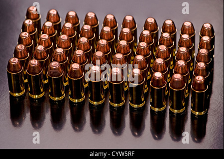 Pallottole calibro 40 Smith Wesson Foto Stock