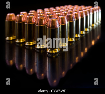 Pallottole calibro 40 Smith Wesson Foto Stock