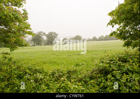 WINCHCOMBE, Regno Unito — campagna vicino a Belas Knap vicino a Winchcombe nelle Cotswolds. Foto Stock