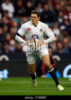 ALEX GOODE INGHILTERRA V FIGI RU TWICKENHAM MIDDLESEX INGHILTERRA 10 Novembre 2012 Foto Stock