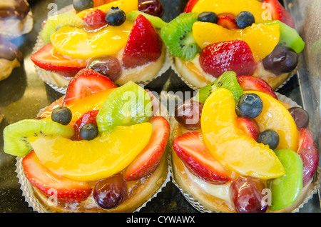 Stati Uniti d'America, in Florida. Crostate di frutta al cornetto Gourmet, il Bakery cafe ristorante Winter Park, Florida. Foto Stock