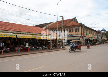 Vecchia Area di mercato in Siem Reap, Cambogia Foto Stock