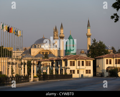 Mausoleo e Takiyya complesso di Mawlana Jalal al-Din Rumi, Konya, Turchia Foto Stock