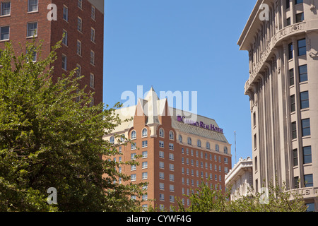 Vista del Camino Real hotel dal centro di El Paso, Texas Foto Stock