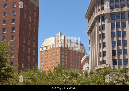 Vista del Camino Real hotel dal centro di El Paso, Texas Foto Stock