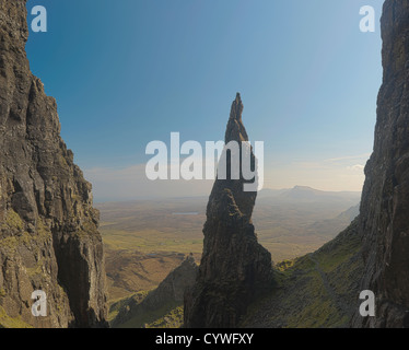 L'ago, parte del Quiraing Frana sull'Isola di Skye Foto Stock