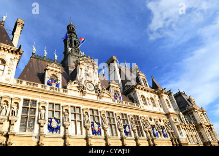 Il municipio di Parigi, Francia (Hotel de Ville) Foto Stock