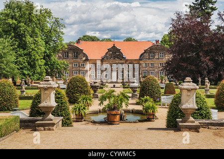 Piccolo castello e parco in stile barocco, Blankenburg, Harz, Sassonia-Anhalt, Germania, Europa Foto Stock