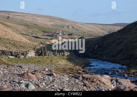 Dale di pareti, Westside, Shetland Foto Stock