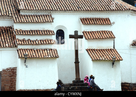 Chiesa di nostra Signora di Natale, Chinchero, Perù, Sud America Foto Stock