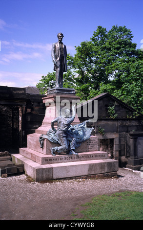 American Civil War Memorial o soldati Scottish-American monumento, Old Calton Sepoltura, Edimburgo, Scozia, Regno Unito Foto Stock