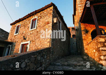 Città vecchia di Ulcinj, il centro della comunità albanese in Montenegro. Foto Stock