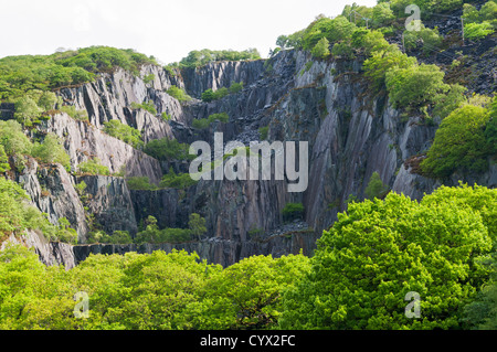 Il Galles, Parco Nazionale di Snowdonia, Llanberis, cava di ardesia Foto Stock