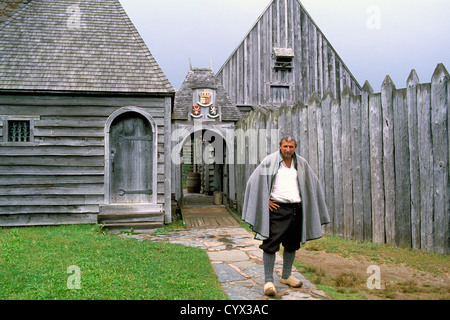 Annapolis Royal Nova Scotia, Canada - Port-Royal Sito Storico Nazionale del Canada (una ricostruzione di una dimora francese) Foto Stock