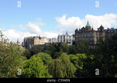 Vista sulla città vecchia, Edimburgo, Scozia Foto Stock