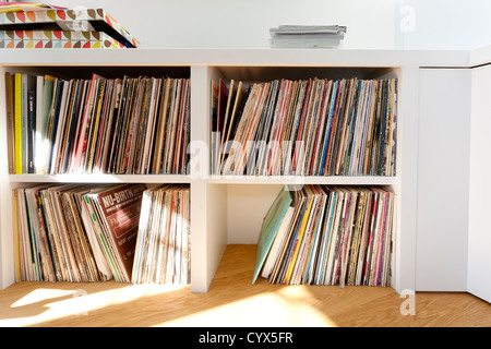 Raccolta di dischi in vinile album. Foto Stock