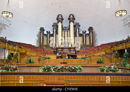 Organo a canne del tabernacolo mormone - Salt Lake City, Utah, Stati Uniti d'America Foto Stock