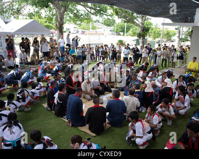 Mushaama Harvest Festival Hateruma Isola Yaeyamas, Okinawa, in Giappone Foto Stock