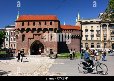 Cracovia, Barbican, Polonia Foto Stock