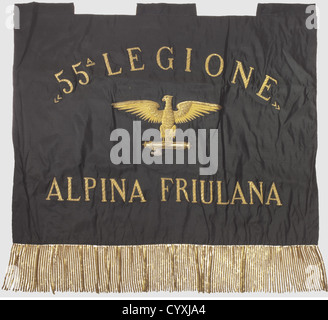 Una camicia nera italiana MVSN standard, per la 55a 'Alpina Friulana'  legione la parte anteriore è