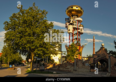 In Germania, in Baviera, Abensberg, Vista della Torre Kuchlbauer Foto Stock